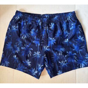 Mens Mountain Warehouse Aruba Blue Palm Swim Shorts 2XL Mesh Lining Quick Dry